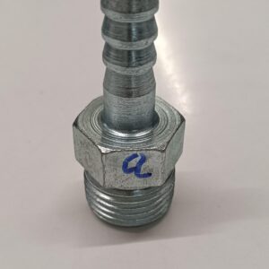 MS HOSE NIPPLE 3/8 GROOVE X 1/2 THREDED BSW [ NO. 1 ]