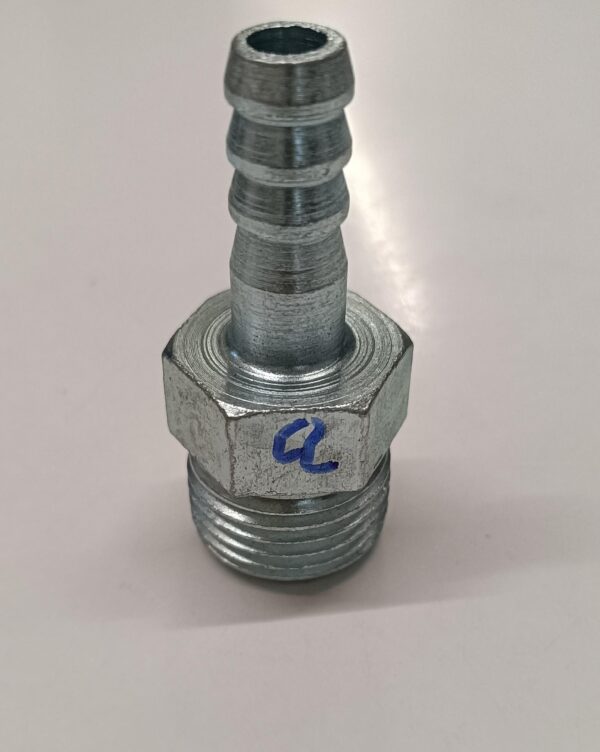 MS HOSE NIPPLE 3/8 GROOVE X 1/2 THREDED BSW [ NO. 1 ]