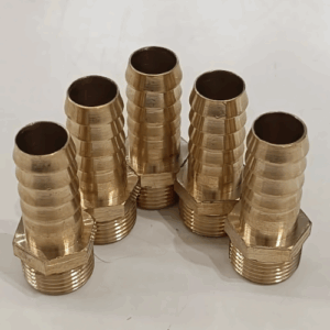BRASS HOSE NIPPLE NO.08 [ 10 MM (T) X 12 MM (G) ]