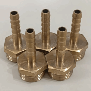 BRASS HOSE NIPPLE NO.9 [ 12 MM (T) X 6 MM (G) ]