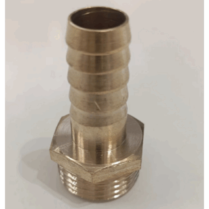 BRASS HOSE NIPPLE NO.12 [ 12 MM (T) X 12 MM (G) ]
