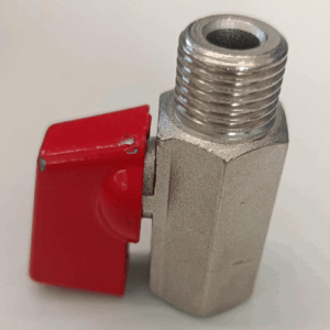 BRASS MINI VALVE 1/4 M X 1/4 F [ NO - 77 ]