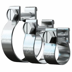 HOSE CLAMP 63.5 MM SUPER HEAVY WHITE ZINK [ 80-84 MM ]