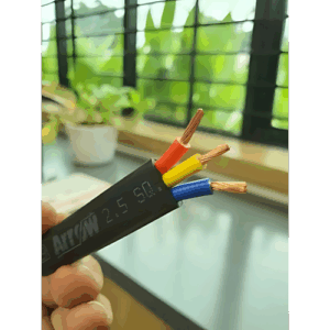 COPPER WIRES 1.5 MM FLAT 3 CORE SIVER [ 8 GAUGE ]